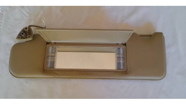 Sun Visor with Vanity Mirror + Lights LHF Doeskin 