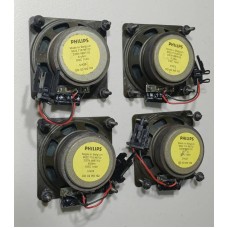  Philips Speakers 80hm 30W to 40W Per Channel, Set of 4