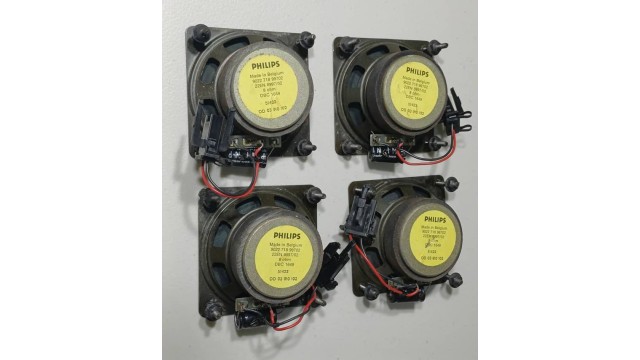 Philips Speakers 80hm 30W to 40W Per Channel, Set of 4 Philips Speakers 80hm 30W to 40W Per Channel, Set of 4