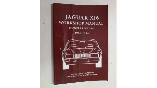 Jaguar XJ6 Workshop Manual Owners Edition 1986-1994 